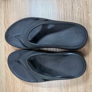 OOFOS OOriginal Recovery Sandal Flip Flop Thong Black W8 M6